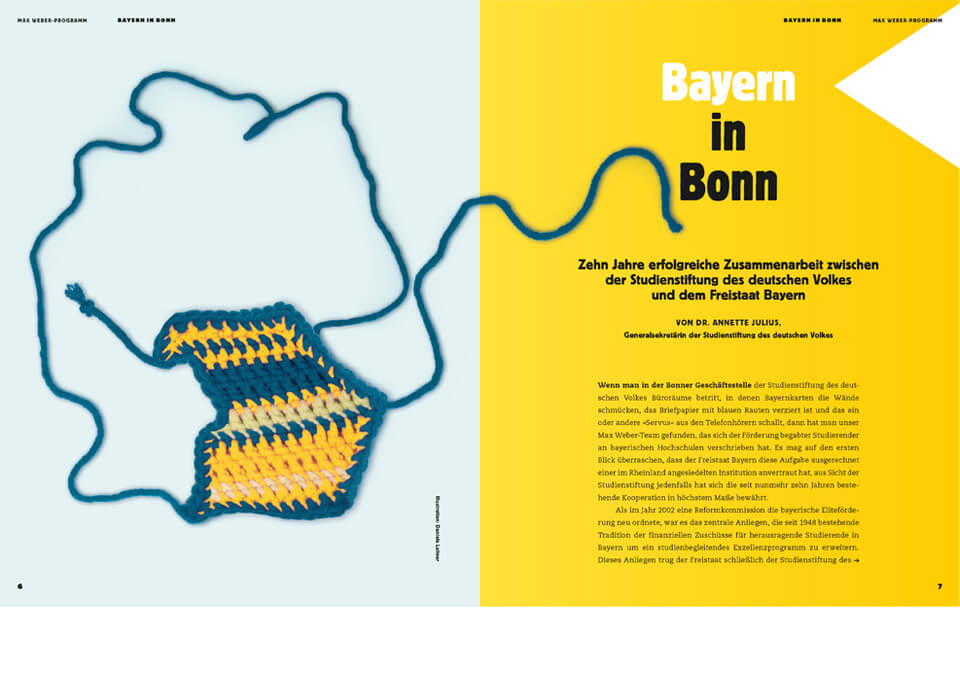 Illustration Bayern in Bonn / Max Weber-Programm Bayern / © Daniela Leitner
