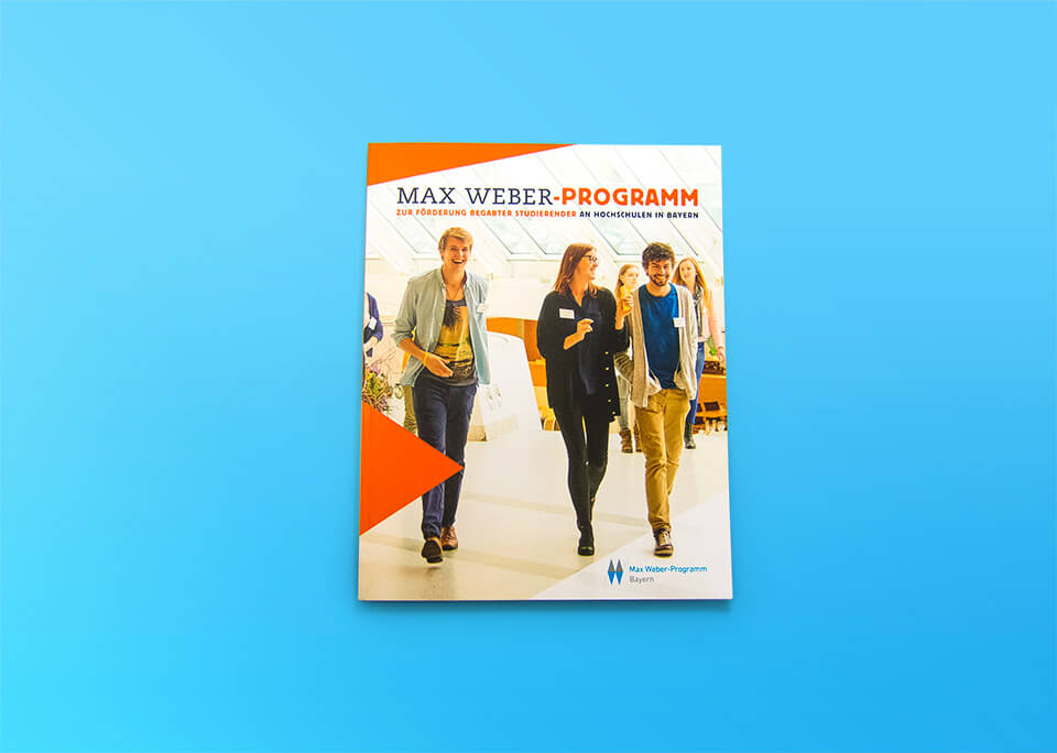 Broschüre Max Weber-Programm zur Förderung begabter Studierender an Hochschulen in Bayern / Cover / © Daniela Leitner